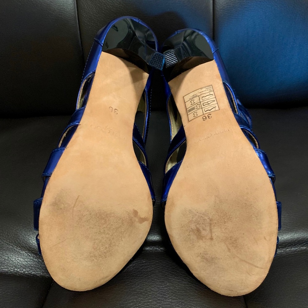 Metallic blue Jimmy Choo for H&M shoes - Picture 5 of 8
